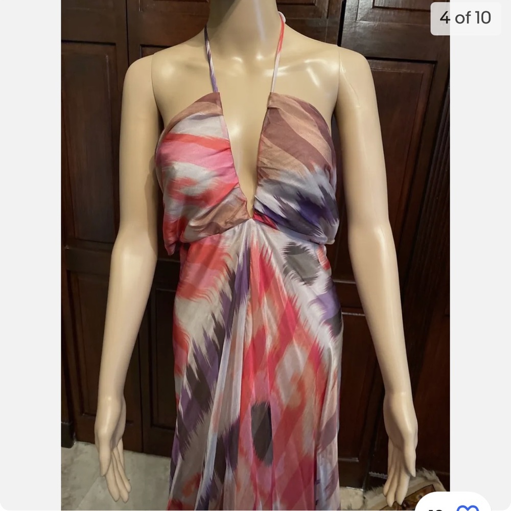 Alexis Pavton-Tribal Pink maxi silk dress - Picture 4 of 13